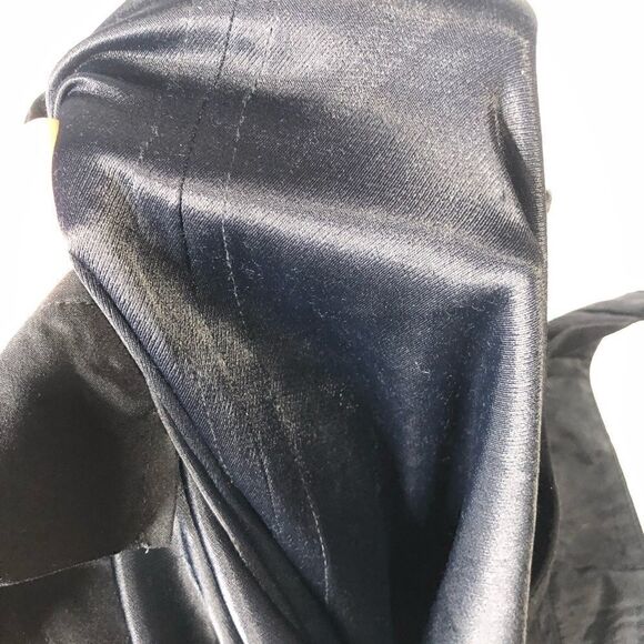 Vince Black Wide Leg Tuxedo Pants Silky Lined Side Seam Hem - Picture 14 of 14